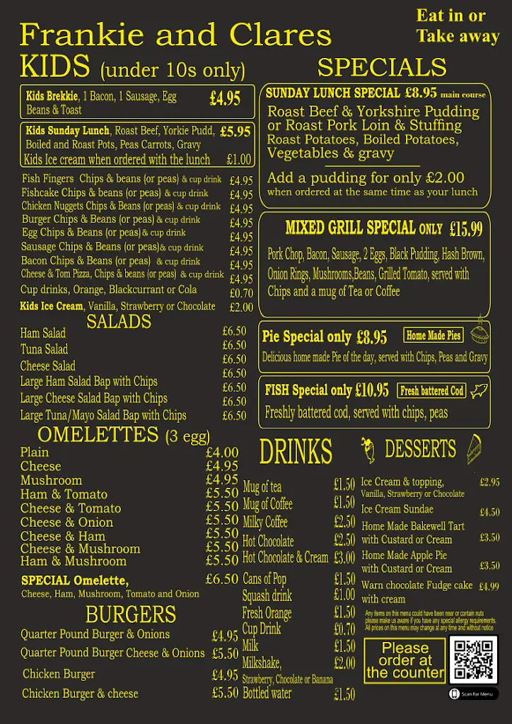 Menu_Frankie and Clares Cafe_Abergele_image_1