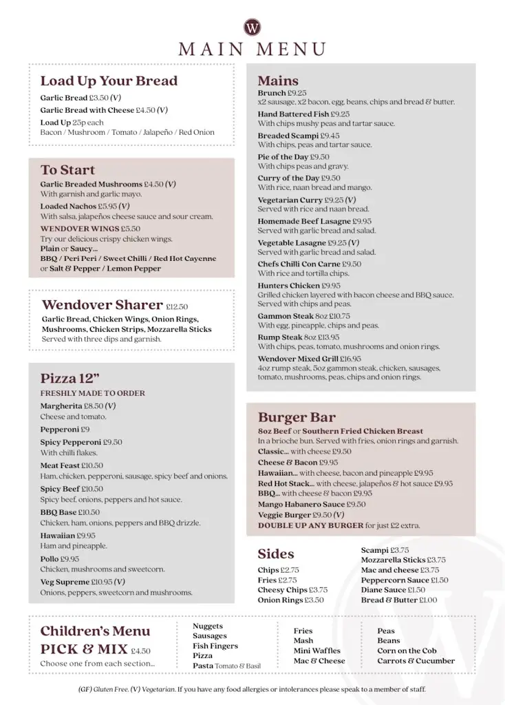 Menu_The Wendover_Abergele_image_4