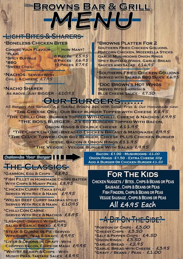 Menu_Browns Bar and Grill_Abergele_image_1