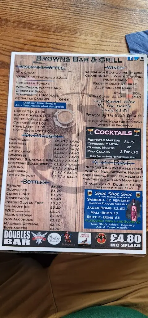 Menu_Browns Bar and Grill_Abergele_image_2