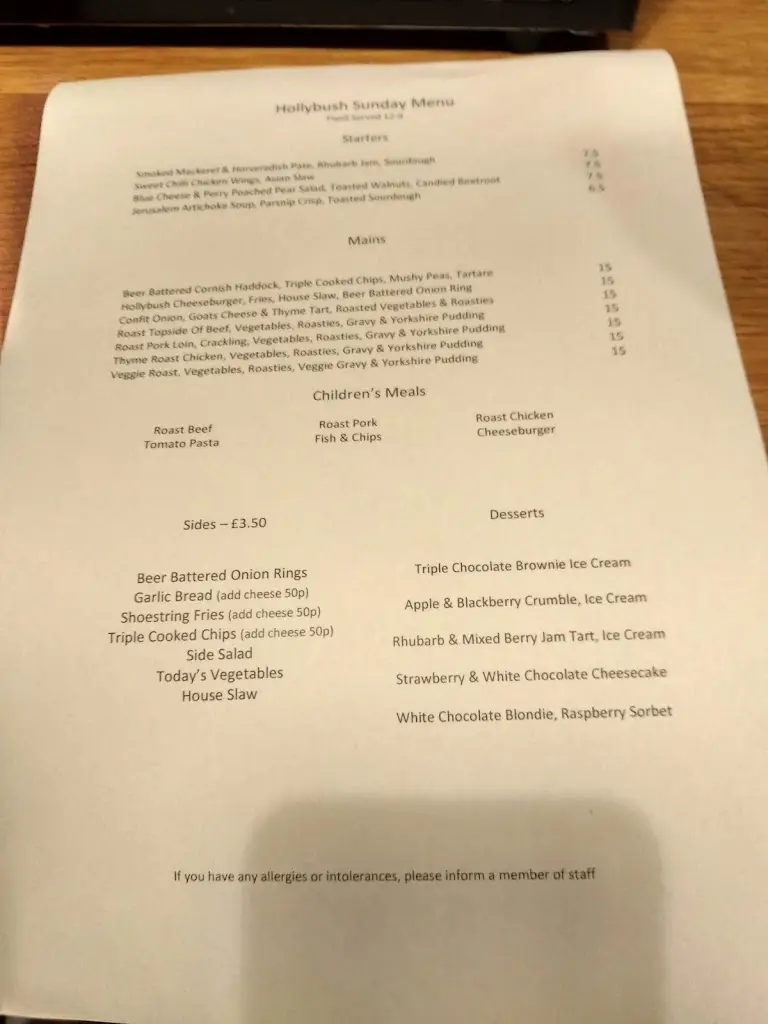 Menu_The Hollybush Pub_Bitton_image_4