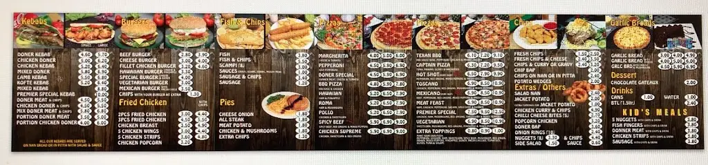 Menu_Premier Pizza & Kebab House_Abergele_image_4