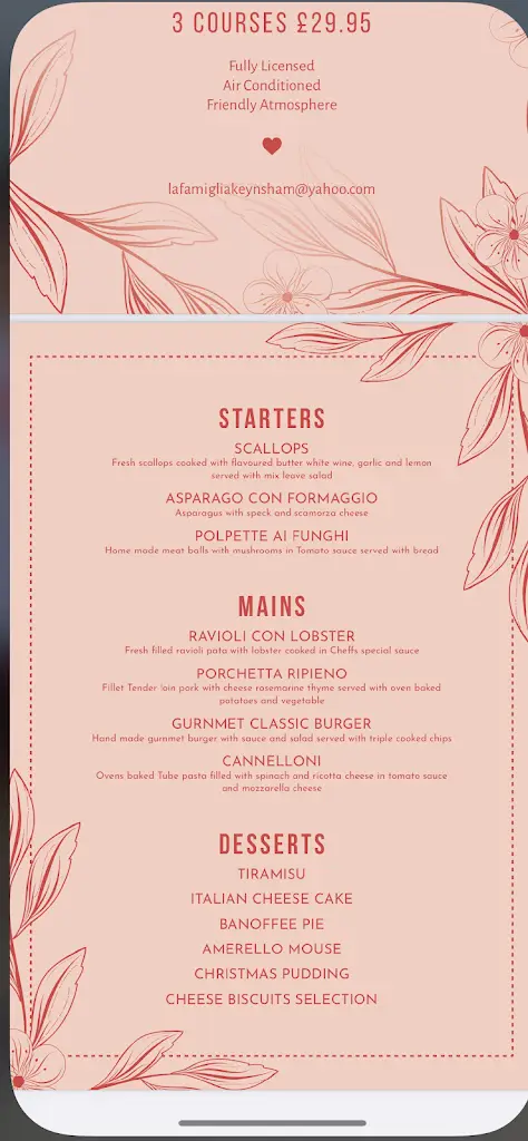 Menu_La Famiglia - Italian Restaurant Bristol_Bitton_image_1