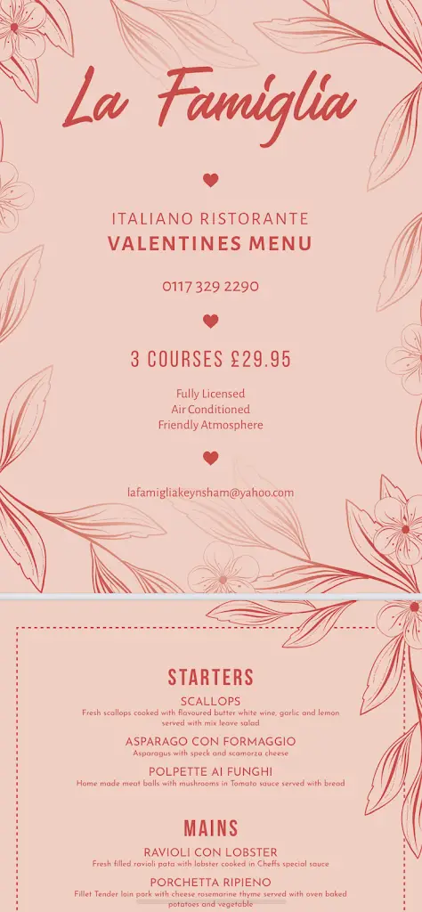 Menu_La Famiglia - Italian Restaurant Bristol_Bitton_image_2