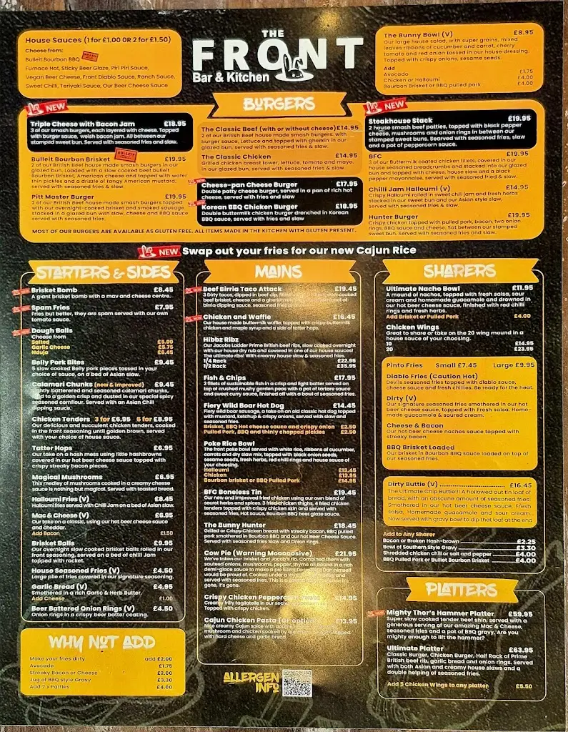 Menu_The Front_Blaengwynfi_image_1