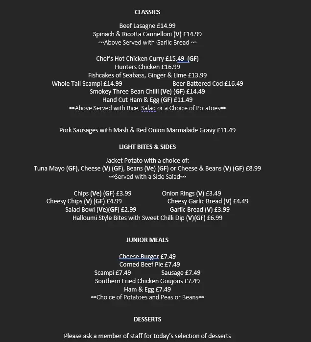 Menu_The Angel Inn_Blaengwynfi_image_1