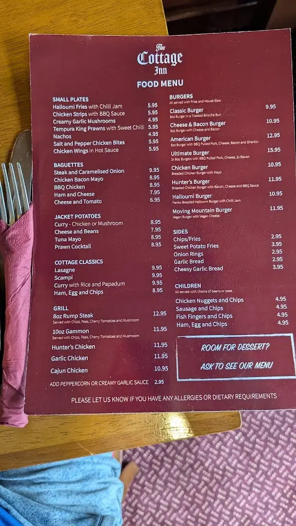 Menu_Cottage Inn_Ammanford_image_1