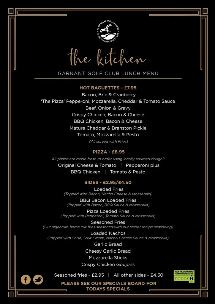 Menu_The kitchen at Garnant Golf Club_Ammanford_image_1