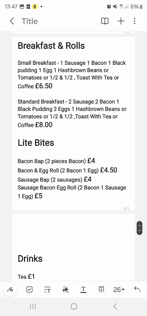 Menu_L&A Street Food_Ammanford_image_2