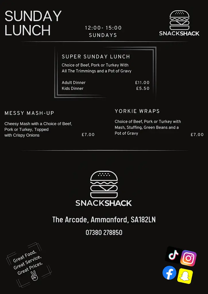 Menu_Snack Shack AF_Ammanford_immagine_4