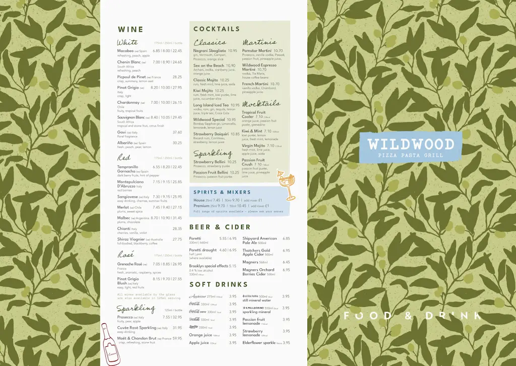 Menu_Wildwood Restaurants Covent Garden_Bow Street_image_2