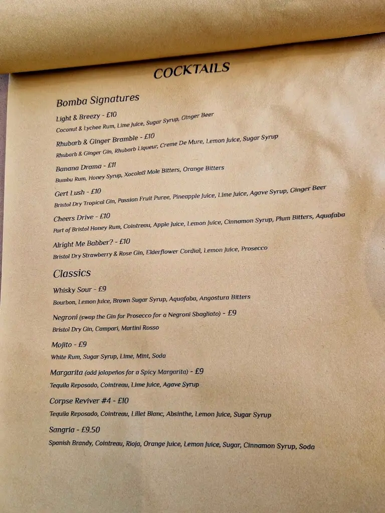 Menu_Bomba Tapas & Cocktails_Bishopston_image_3