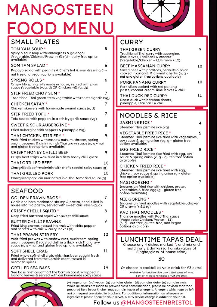 Menu_Mangosteen Gloucester Rd. (Thai Tapas & Bar)_Bishopston_image_1