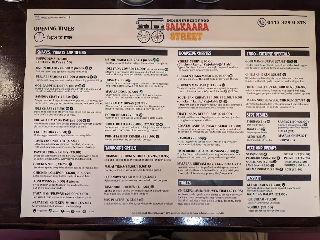 Menu_Salkaara Street_Bishopston_image_2