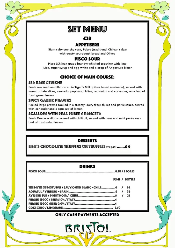 Menu_Marisco Bristol_Bishopston_image_1