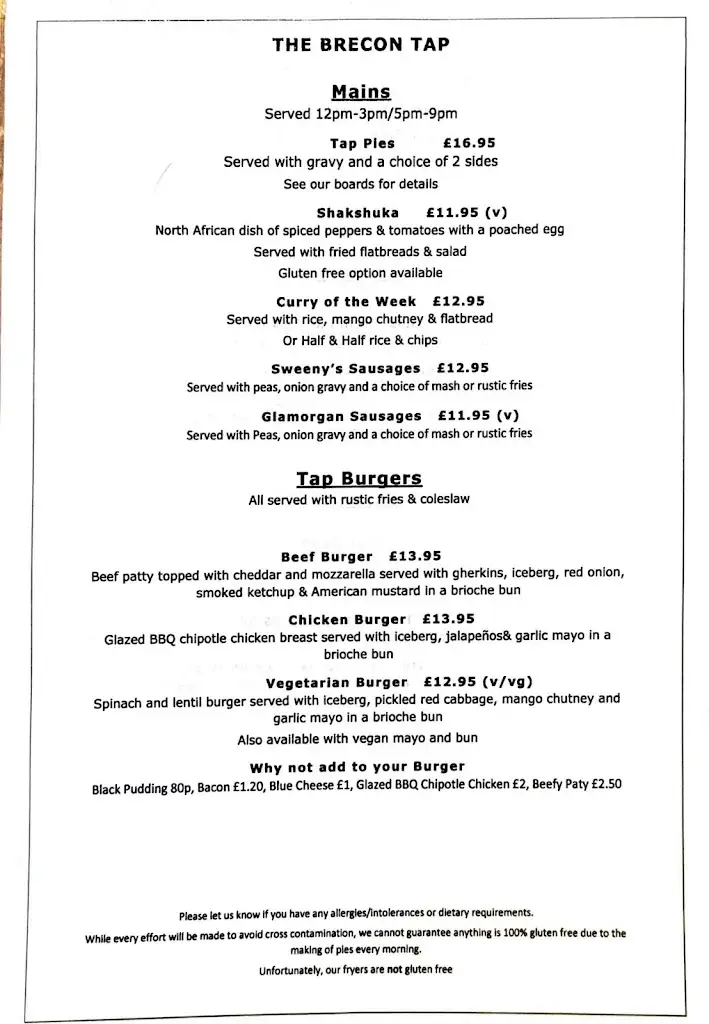 Menu_Brecon Tap_Brecon_image_2