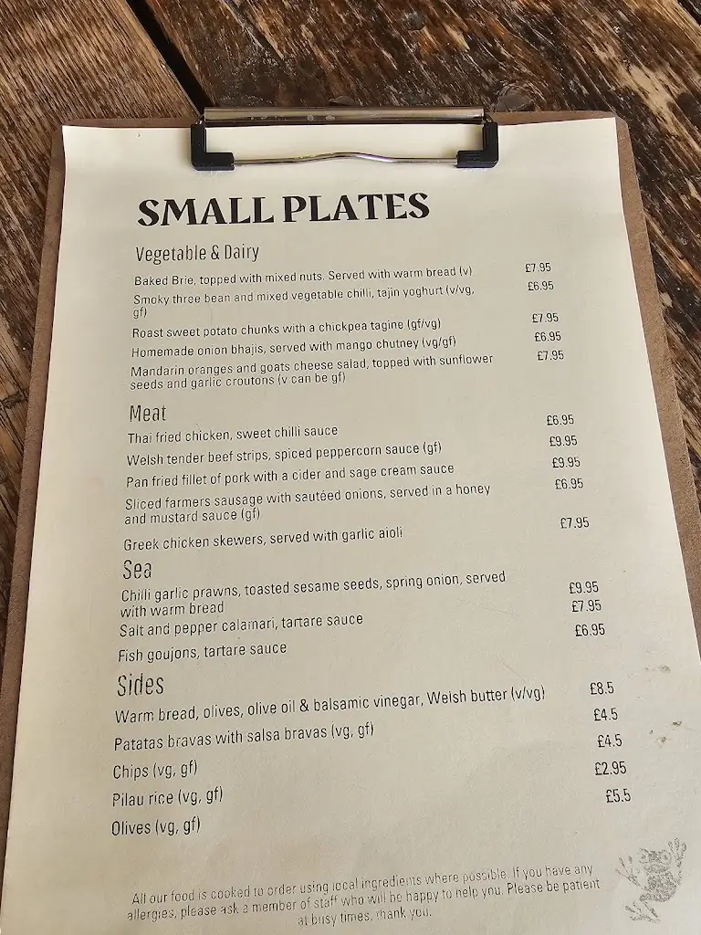 Menu_Hop In Beer and Gin_Brecon_image_1