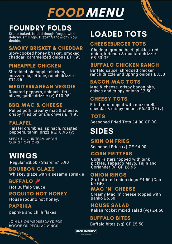 Menu_The Foundry Bar, kitchen and Music Venue_Brecon_image_1