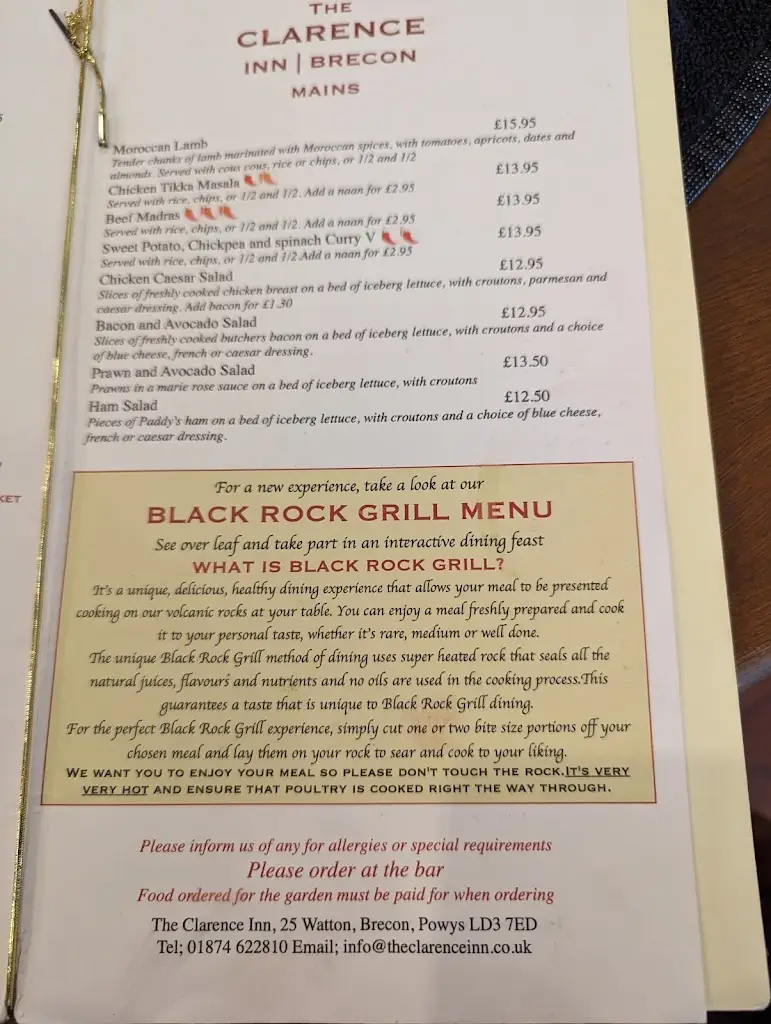 Menu_The Clarence Inn_Brecon_image_2