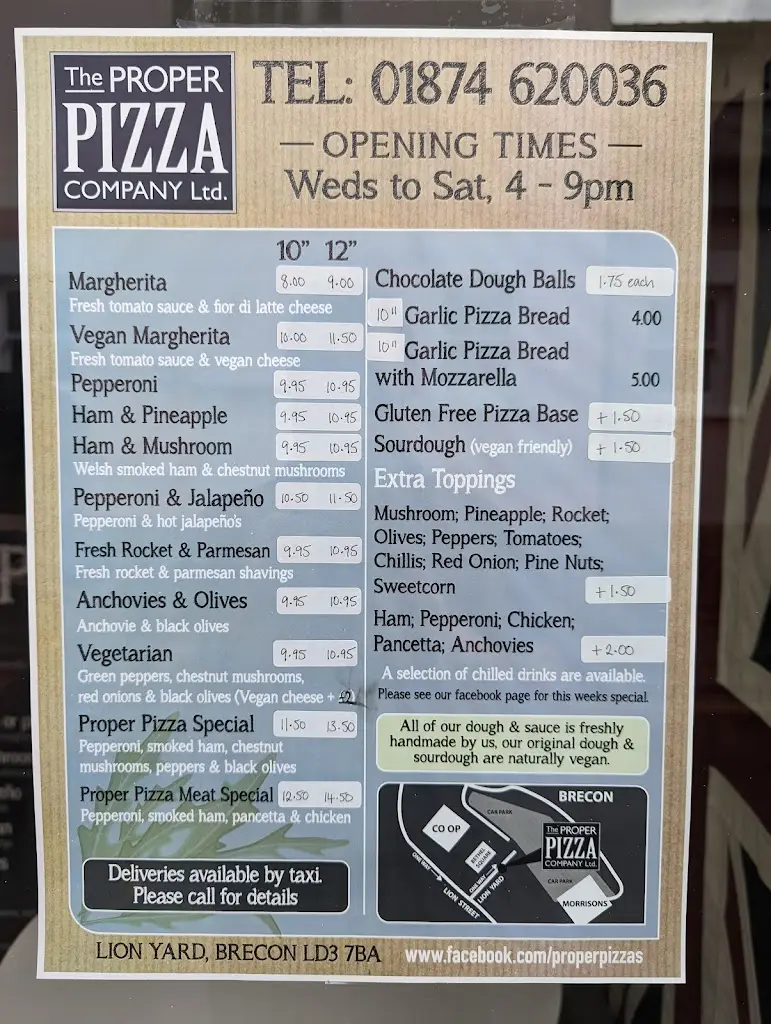Menu_The Proper Pizza Co Ltd_Brecon_image_1