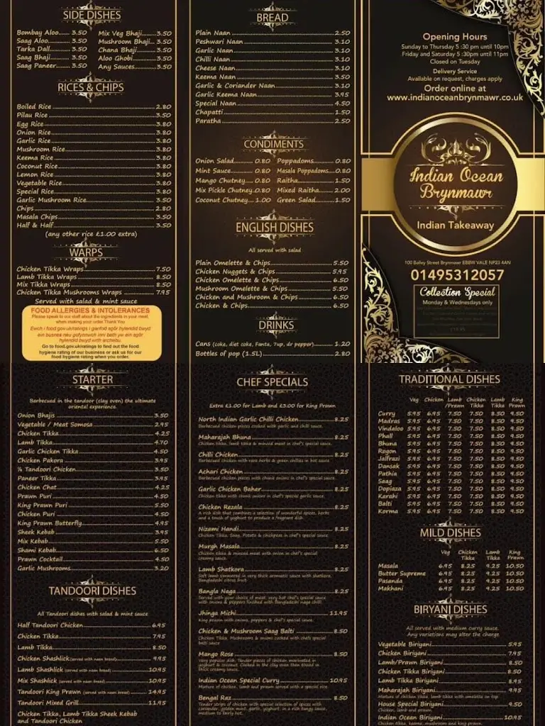 Menu_Indian Ocean Brynmawr_Brynmawr_immagine_1