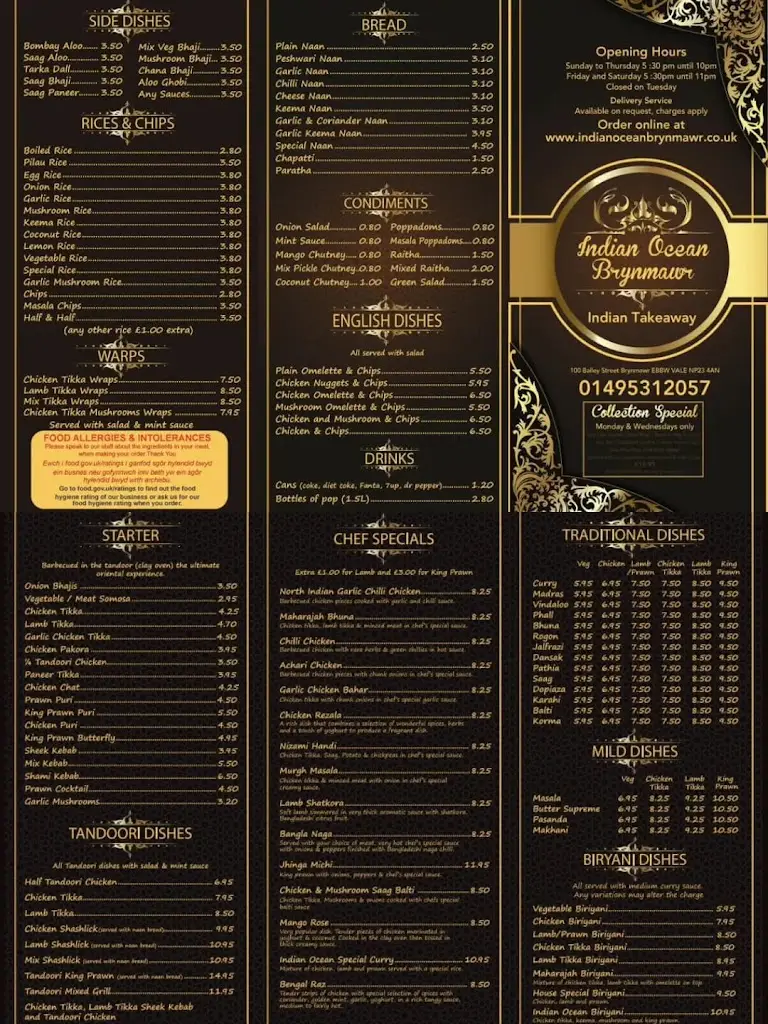 Menu_Indian Ocean Brynmawr_Brynmawr_immagine_2