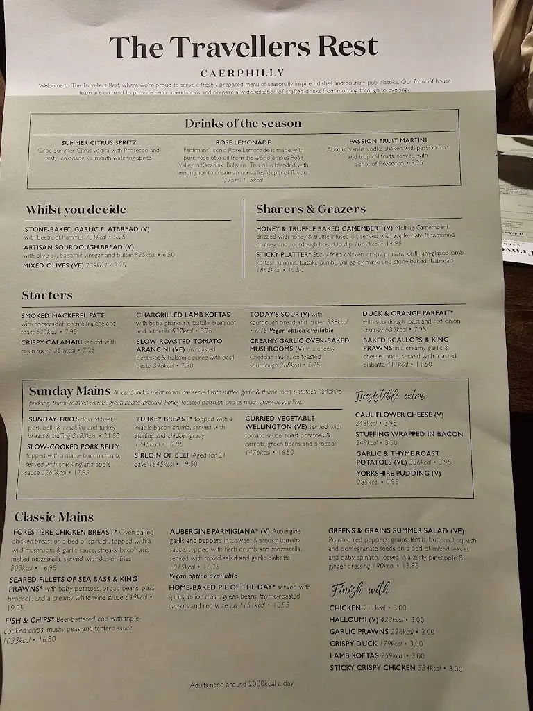 Menu_The Travellers Rest_Caerphilly_image_2