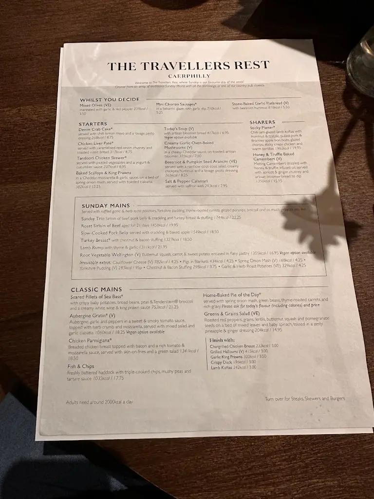 Menu_The Travellers Rest_Caerphilly_image_3