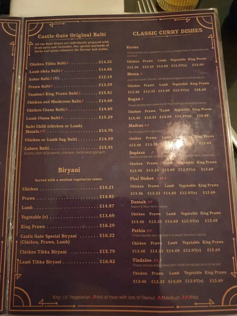 Menu_Castle Gate Restaurant_Caerphilly County Borough_immagine_1