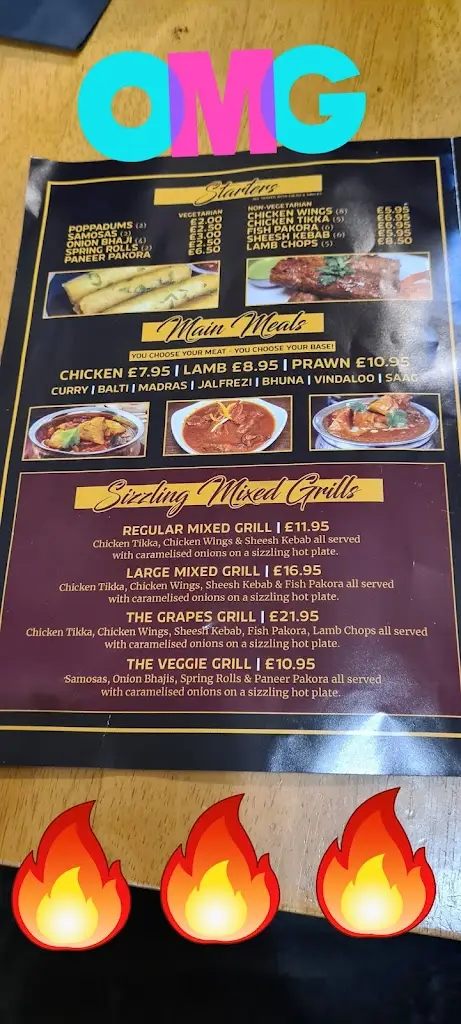 Menu_The Grapes Bar and Grill_Bilston_image_3
