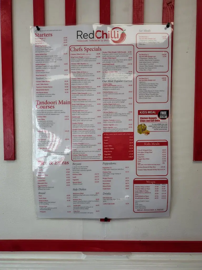 Menu_RED CHILLI_Caergwrle_image_1