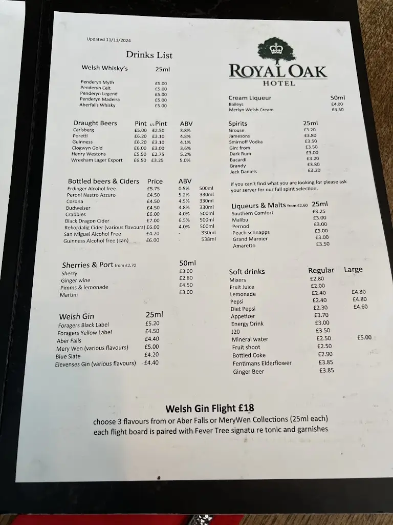 Menu_Grill Room at The Royal Oak Hotel_Betws-y-Coed_image_2