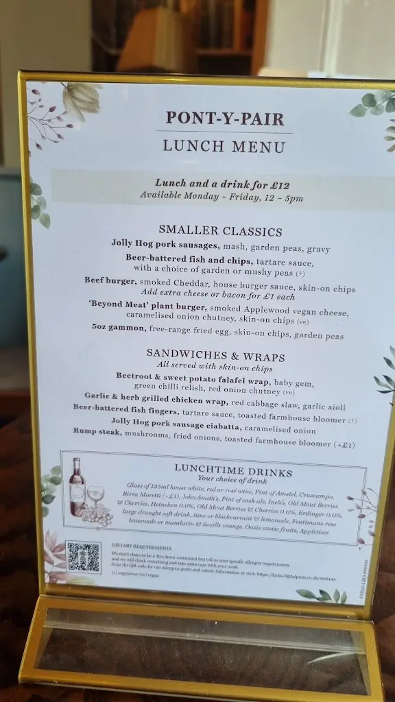 Menu_Pont Y Pair Inn_Betws-y-Coed_image_1