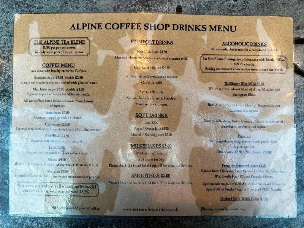Menü_The Alpine Coffee Shop_Betws-y-Coed_Bild_2