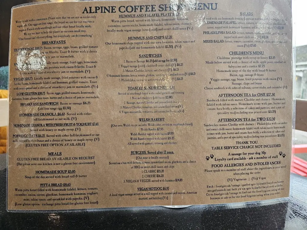 Menü_The Alpine Coffee Shop_Betws-y-Coed_Bild_3