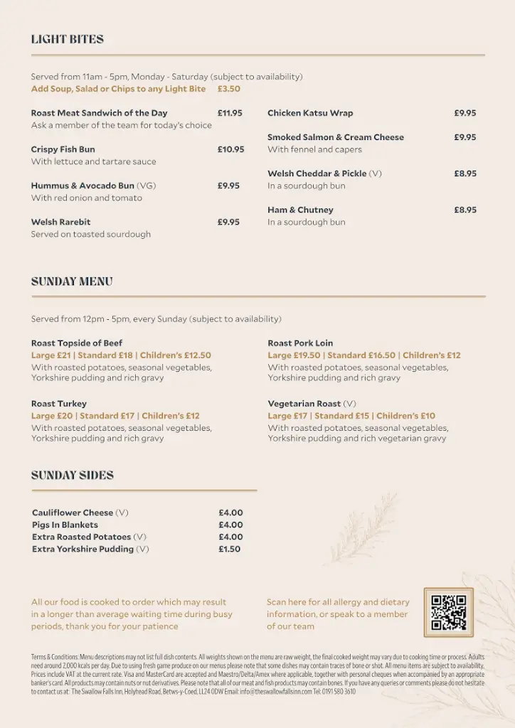 Menu_The Swallow Falls Inn_Betws-y-Coed_image_3