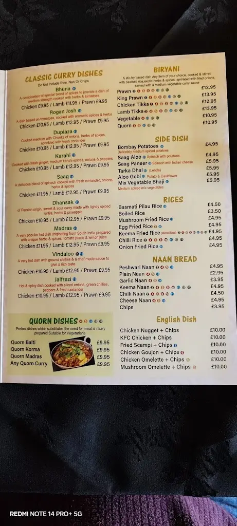 Menu_The spice House_Betws-y-Coed_image_2