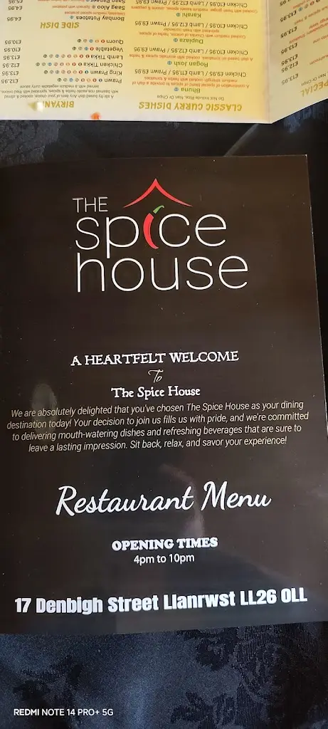 Menu_The spice House_Betws-y-Coed_image_3