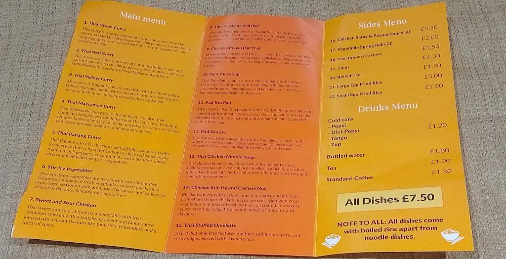 Menu_Pat’s Taste Of Thailand._Carmarthen_image_1