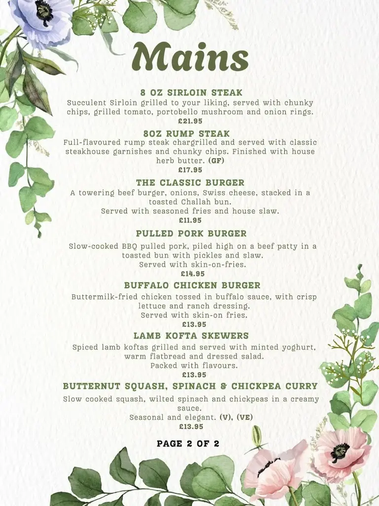 Menu_The Castle Inn Caldicot_Caerwent_image_1