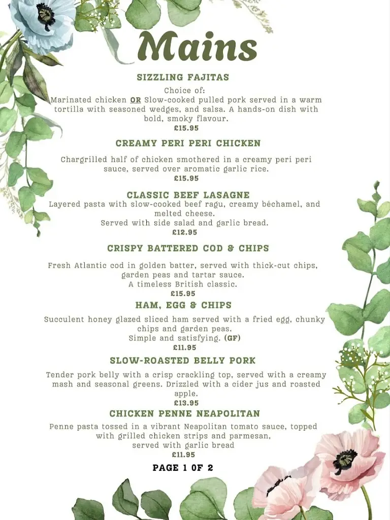 Menu_The Castle Inn Caldicot_Caerwent_image_4