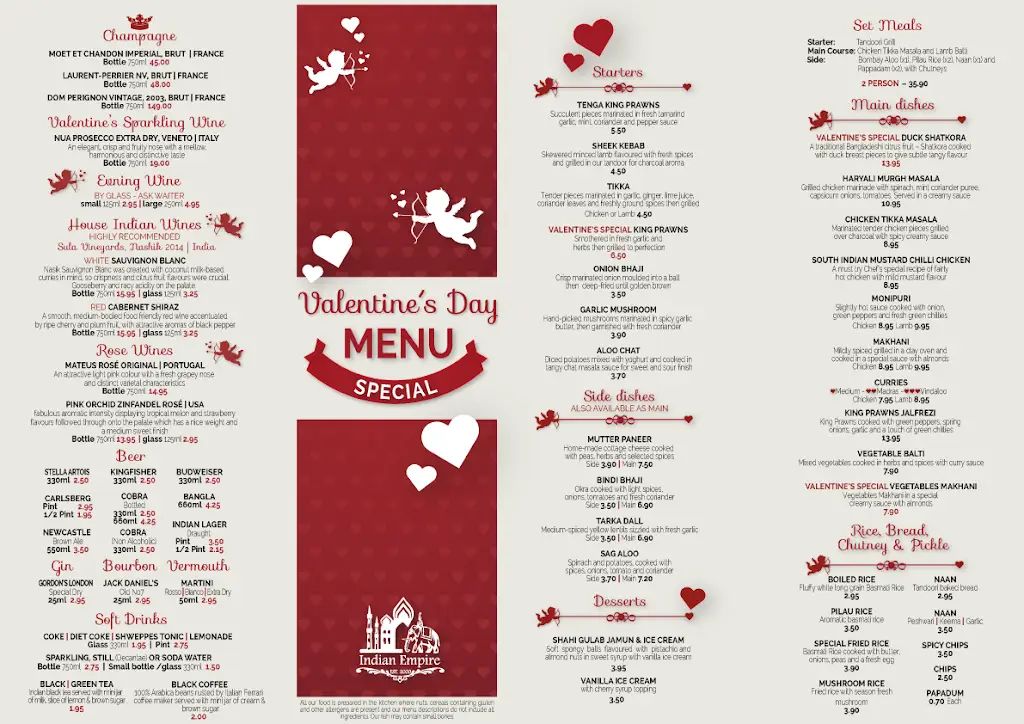 Menu_Indian Empire Ltd_Caerwent_image_1