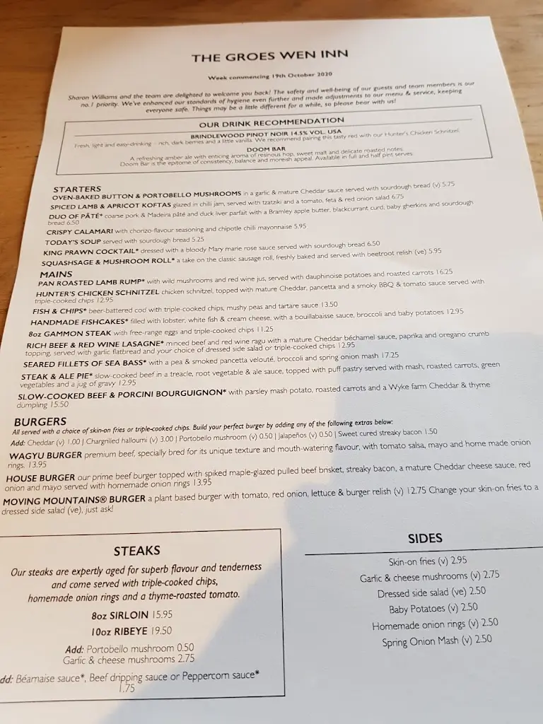 Menu_Groes Wen Inn Penhow Newport_Caerwent_image_1