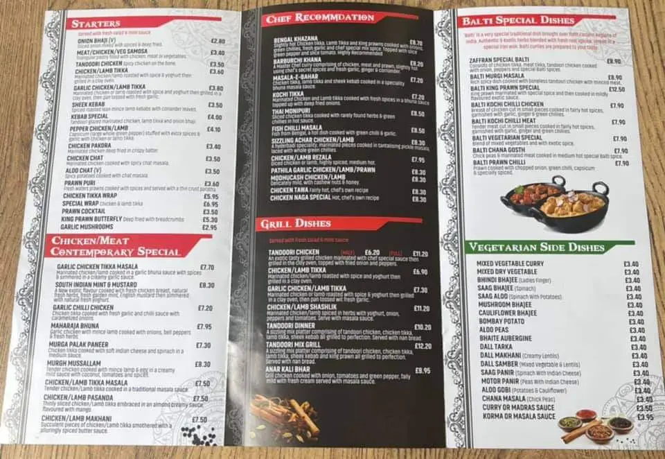 Menu_Zaffran Caldicot_Caldicot_image_2