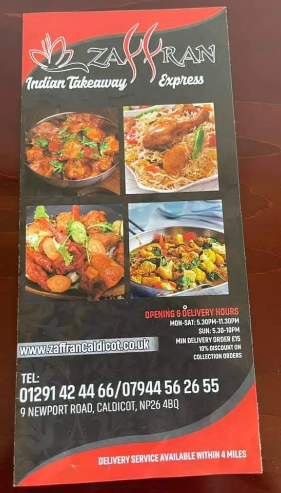 Menu_Zaffran Caldicot_Caldicot_image_3