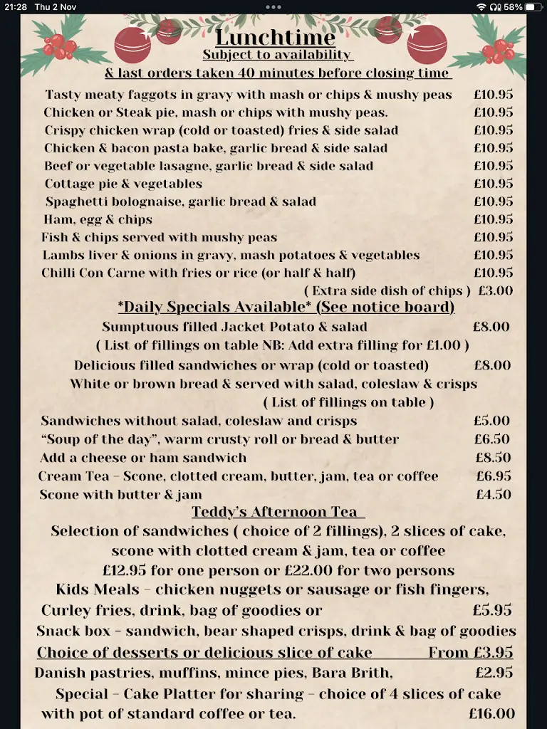 Menu_Teddy Bears Tearoom_Chirk_image_3