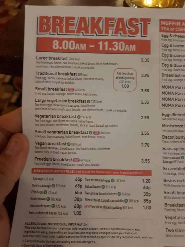 Menu_The Sir Henry Newbolt - JD Wetherspoon_Bilston_image_1