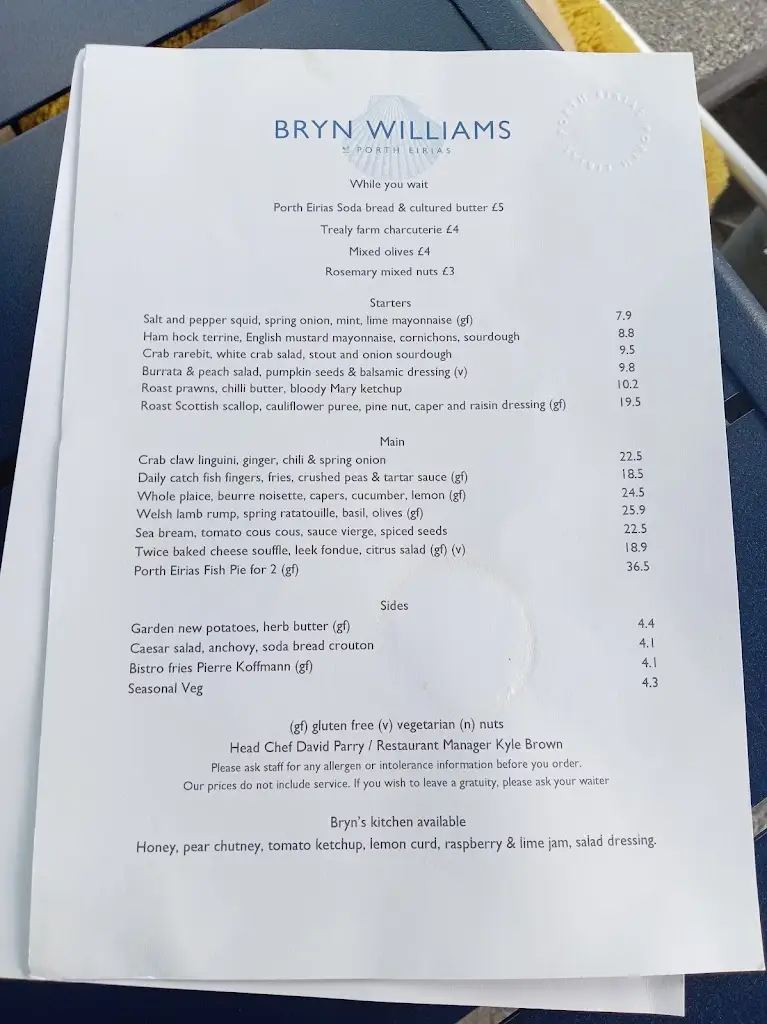 Menu_Bryn Williams Porth Eirias_Colwyn Bay_image_1