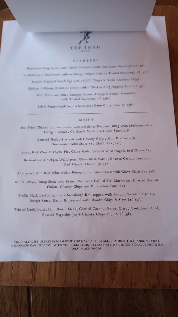 Menu_The Toad_Colwyn Bay_image_4