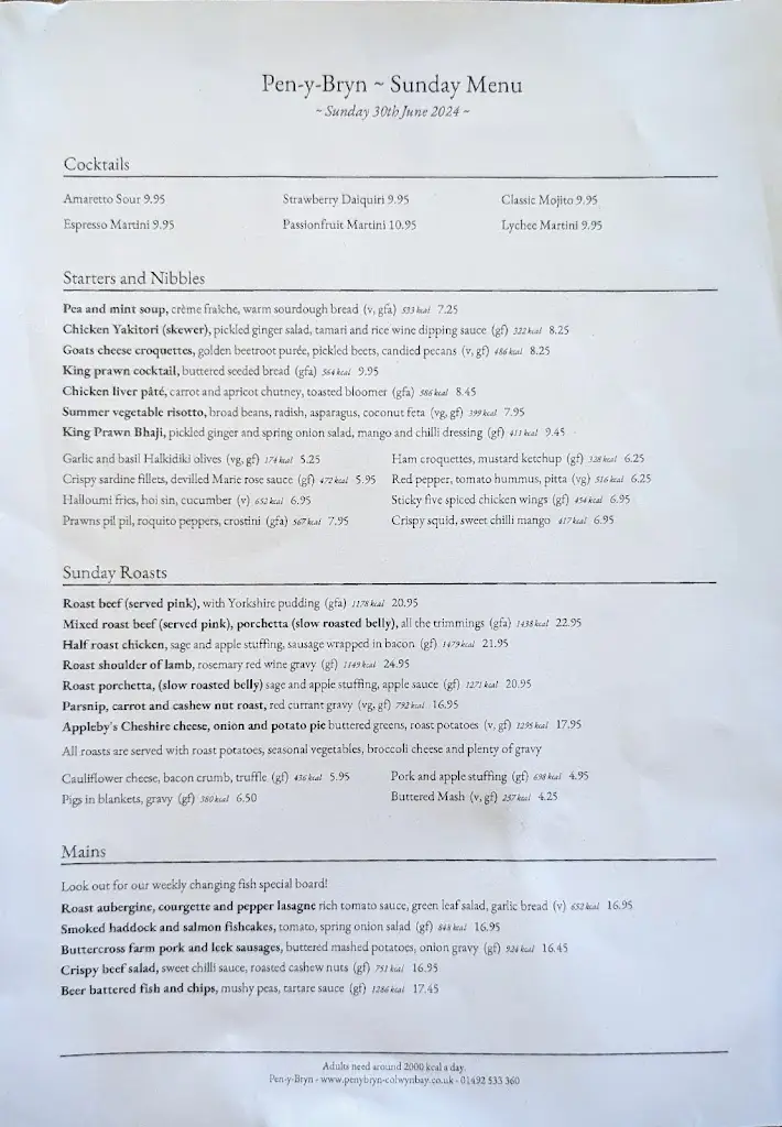 Menu_Pen-y-Bryn_Colwyn Bay_image_3